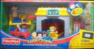 New Fisher Price Little People Car Wash Gas Pumps Garage Tow Truck Dog