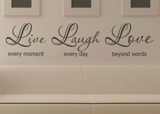 Live Laugh Love Quote Removable Wall Window Mural Decal Vinyl Sticker