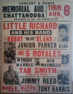 Little Richard 1957 Boxing Style Concert Poster Original Not a