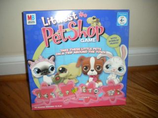 Littlest Pet Shop Game with Turtle Kitty Bunny and Puppy Never Used