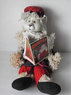 1996 House of Lloyd Grannie Flo Bunny Christmas Carrots Porcelain Face