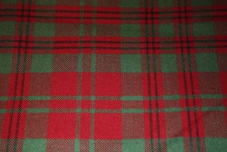 Livingston Muted Scottish Kilt Tartan Material Wool New