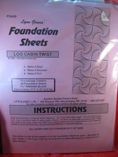  Pattern Lynn Graves Foundation Sheets Log Cabin Twist Instructions