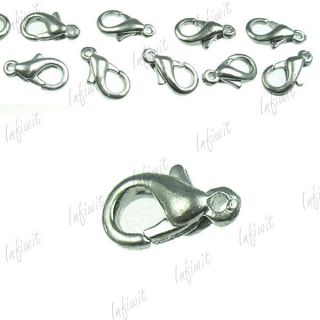 30 Nickel Color Lobster Claw Clasps Supplies Fit Necklace 14x7mm