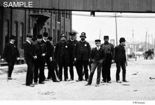 1890s Logansport Indiana Police Policemen Close Up