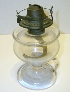 Lomax Finger Kerosene Oil Lamp with Bartlett Lukes Safety Burner