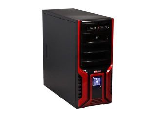 LOGISYS Computer CS368RB Red & Black Steel ATX Mid Tower Computer Case