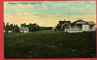Alpena Michigan MI Cottages at Long Lake Postcard