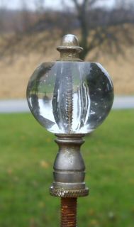 Old Antique Curtain Rod Finial Lamp Finial Long Stem 