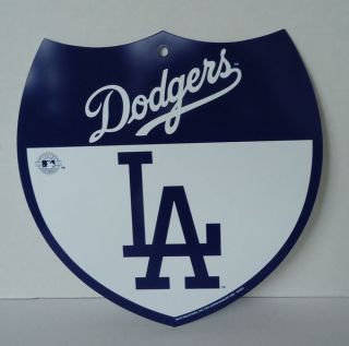 Los Angeles Dodgers Shield Sign MLB 12 inches by 12 Inches