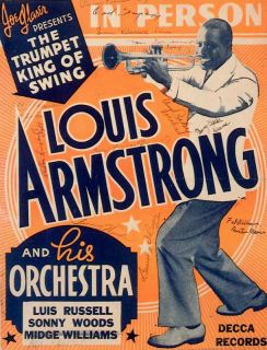 Big Band Poster Louis Armstrong and Orchestra Unik