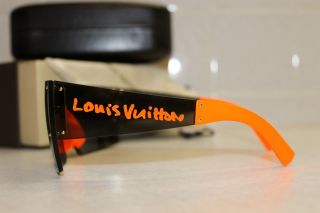 Louis Vuitton X Stephen Sprouse SUNGLASSES NEON ORANGE RARE AUTHENTIC