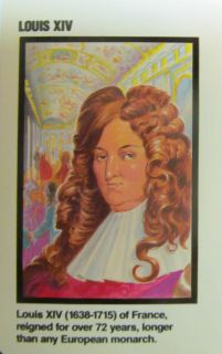 Old Amazing People Large Picture Card King Louis XIV of France