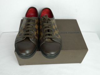 Louis Vuitton Damier Brown Tan Tennis Shoes Size US 7 European 37