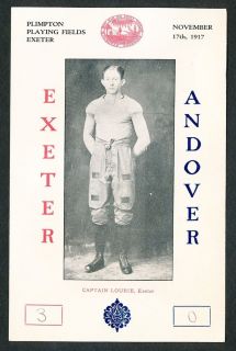 1917 DONALD LOURIE Exeter Princeton Football HOF Advertising PostCard