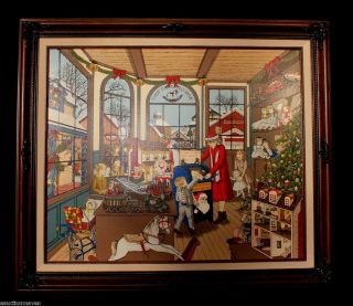 Letters to Santa Limited Edition Painting Long Grove Toy Shop