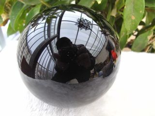 59lb NEAR PERFECT NATURAL OBSIDIAN POLISHED CRYSTAL SPHERE BALL