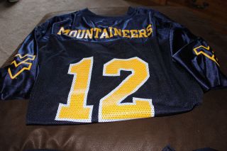 New Official Pro Edge West Virginia WVU Mountaineers 12 Jersey Sz M