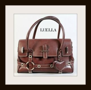 Luella Purse Handbag Burgundy Leather