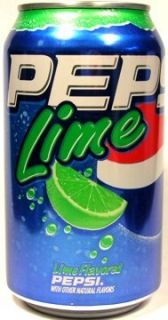 Empty Unopen 12 Ounce Can Pepsi Lime