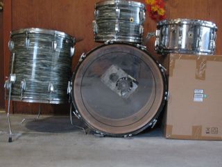 Vintage 1968 Ludwig Oyster Pearl Drum Set