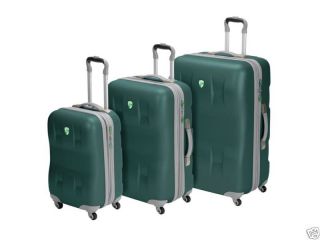 Heys Eco Case Spinner Luggage Set Piggy Back Green