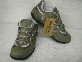 Ladies Hi Tec Quadra Life Olive Green Lace Up Walking Shoes