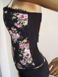 New Lydia Vintage Bustier Corset Back Top Cute
