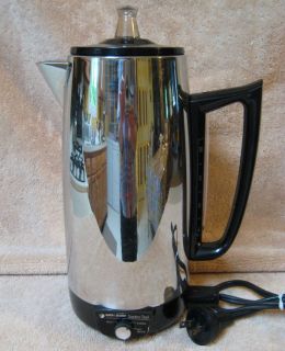 Made Black & Decker Stainless Steel 10 Cup Percolator Coffee Pot Maker