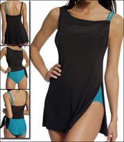 Magicsuit Miraclesuit Size 8 Swimdress Swimsuit $168 Convertible Brown