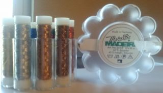Madera Lot of 10 Polyester Metallis Embroidery Threads Made in Germany