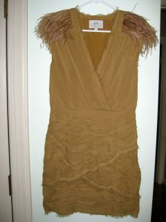 Madison Marcus Feather Party Dress Size S