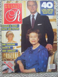 Royalty Monthly Magazine December 1987 Ruby Wedding for Queen and