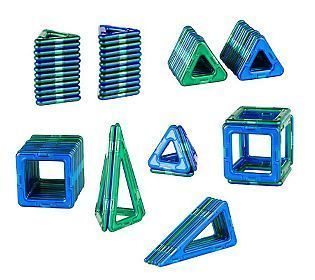 Magformers 54 Piece Multi Shaped 3 D Magnetic Building Set NEW Dk Blue