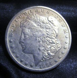 1884 S MORGAN SILVER DOLLAR   KEY DATE HARD TO FIND AU CONDITION