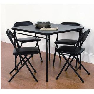 Mainstays 5 Piece Card Game and Dining Table and Chair Set 5pc New