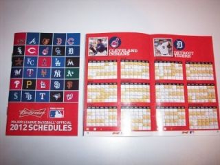 2012 Major League Baseball Official Schedules Mint