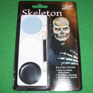 Mehron Makeup on Palette Mehron Halloween Costume Skull Grim Reaper Makeup Kit