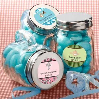 60 Personalized Glass Mason Jars Baby Shower Favors