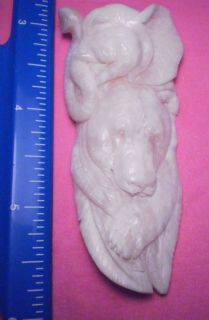 Mammoth Bear Spirit Buffalo Bone Pendant