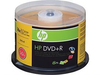 100 Pack 16x HP Logo Branded DVD R DVDR Blank Disc Media 4 7GB in Cake