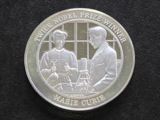 Marie Curie Silver Art Medal History of Medicine A8443