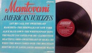 Mantovani and His Orchestra American Waltzes London Records ll 3260