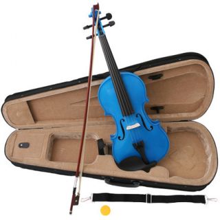 New 4 4 Blue Maplewood Spruce Violin Fiddle wCASE Bow