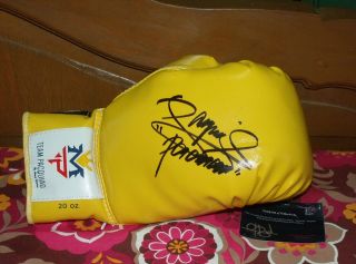 Manny Pacquiao Team Pacquiao 1 PC Yellow Glove Auto Signed with C O A