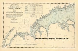 1893 Long Island Sound New York Large Nautical Map