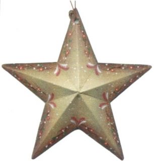Lt BROWN Tin METAL BARN STAR  Country Primitive Decor Sign C Store 4