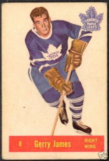 1957 58 Parkhurst Hockey 8 Gerry James RC Maple Leafs