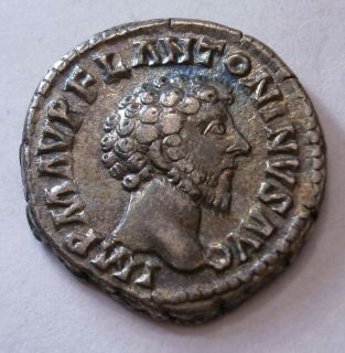 Marcus Aurelius Beautiful Denarius Providentia Standing Left