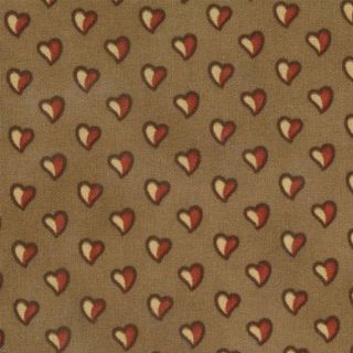 Collections Alliance Hearts Tan Taupe Fat Quarter Moda H Marcus